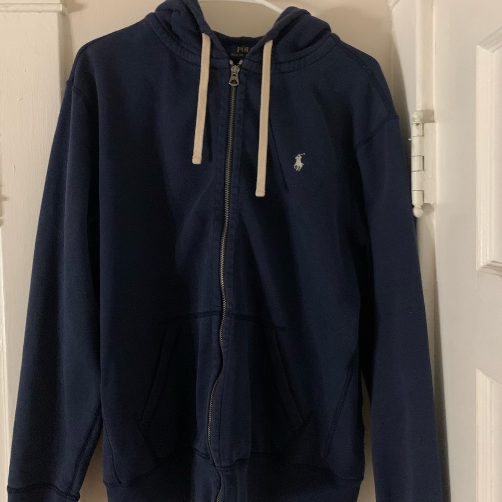 Ralph Lauren Navy Blue Zip Up Sweater